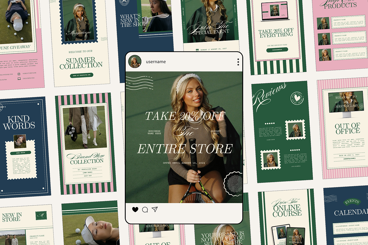Modern Instagram Stories Posts Canva