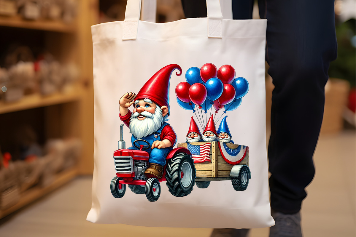 4th Of July gnomes Tractor Clipart, an Illustration by Rose Art (Photo 5 of 6)