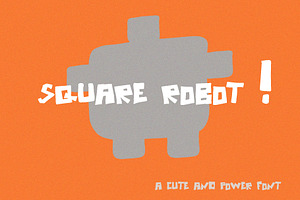 Square robot font