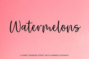 Watermelons Script Font