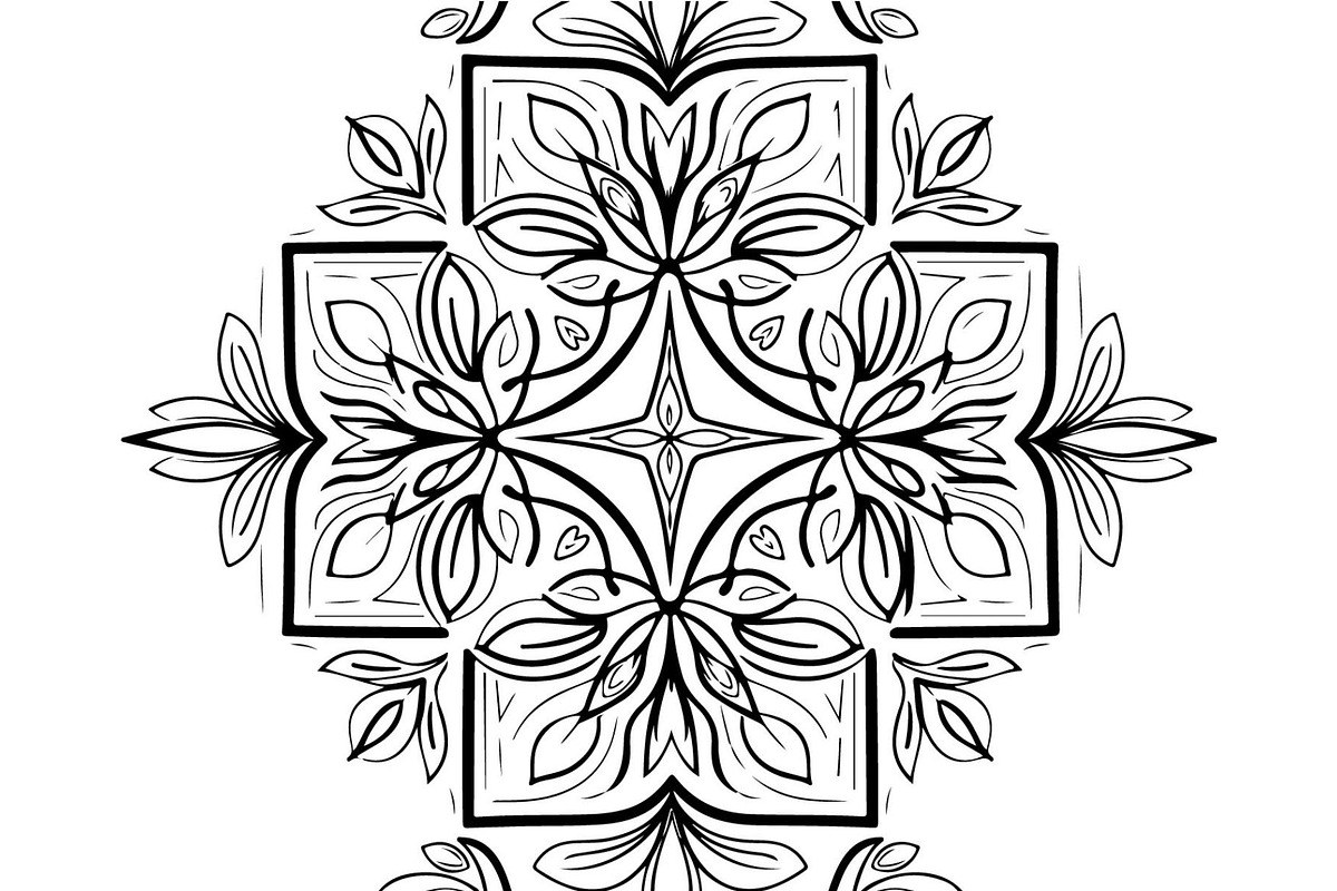 Decorative Mandala Panel Vector Set, a Decorative Illustration by Designer_Momina (Photo 8 of 21)