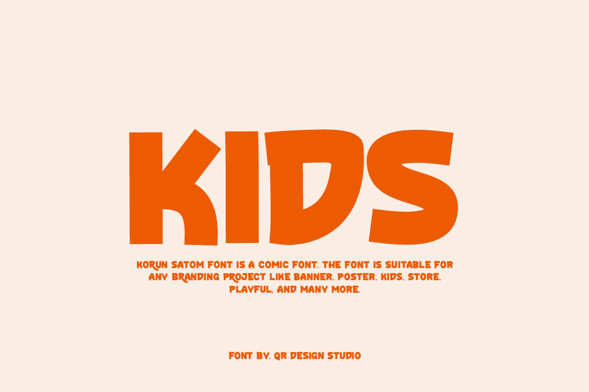Korun Satom - Comic Font, a Handwritten Font by QR Design Studio (Photo 4 of 8)