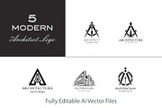 Modern Architect Logo Bundle, a Branding & Logo Template by YUDesignStore (Thumbnail 1 of 10)