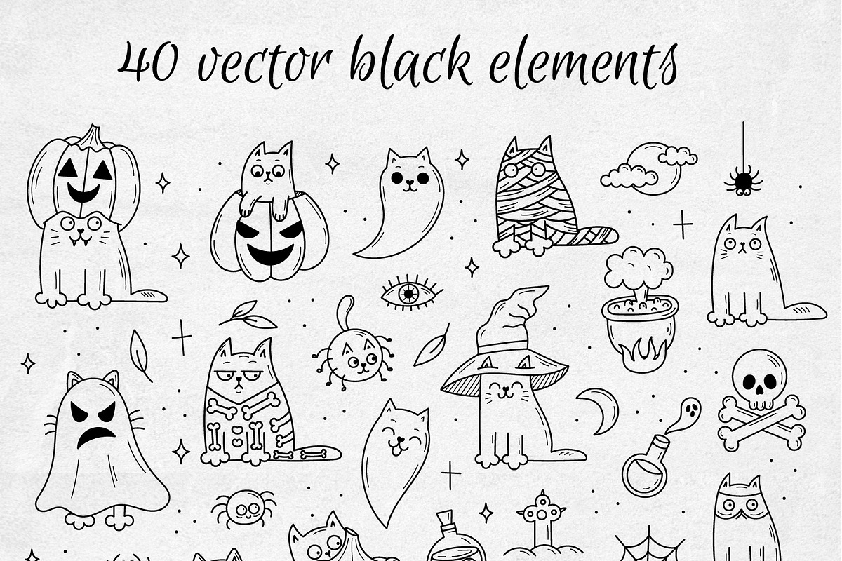 Halloween doodle collection, an Object Graphic by My May Art (Photo 3 of 11)