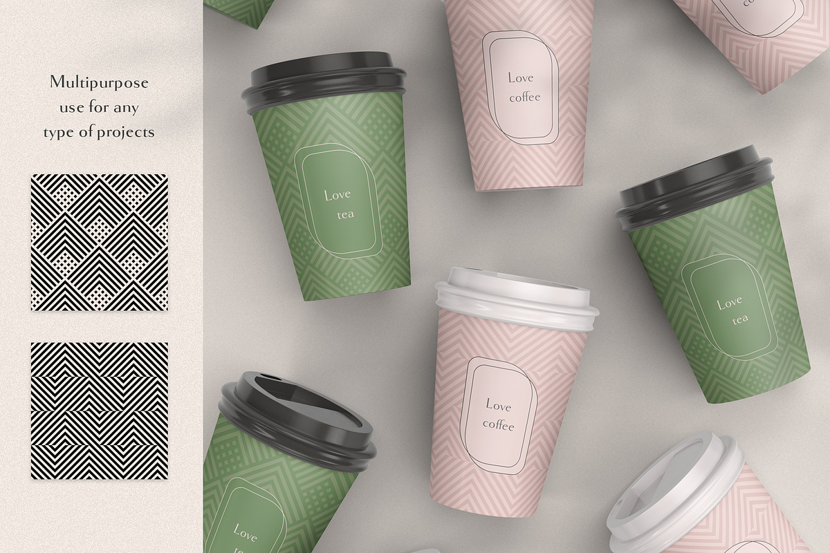32 RETRO LINE GEOMETRY patterns, a Pattern Graphic by Best Pattern Shop (Photo 8 of 12)