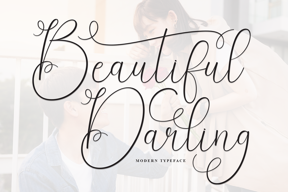 Beautiful Darling | Script Font, a Handwritten Font by Scratchones (Photo 1 of 9)