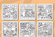 Christmas Capybara Cozy Coloring, a Seasonal Illustration by Coco Bloom (Thumbnail 3 of 4)