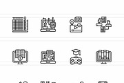 25 EdTech & AI Learning Line Icons, an Outline Icon by IconBunny (Thumbnail 2 of 2)