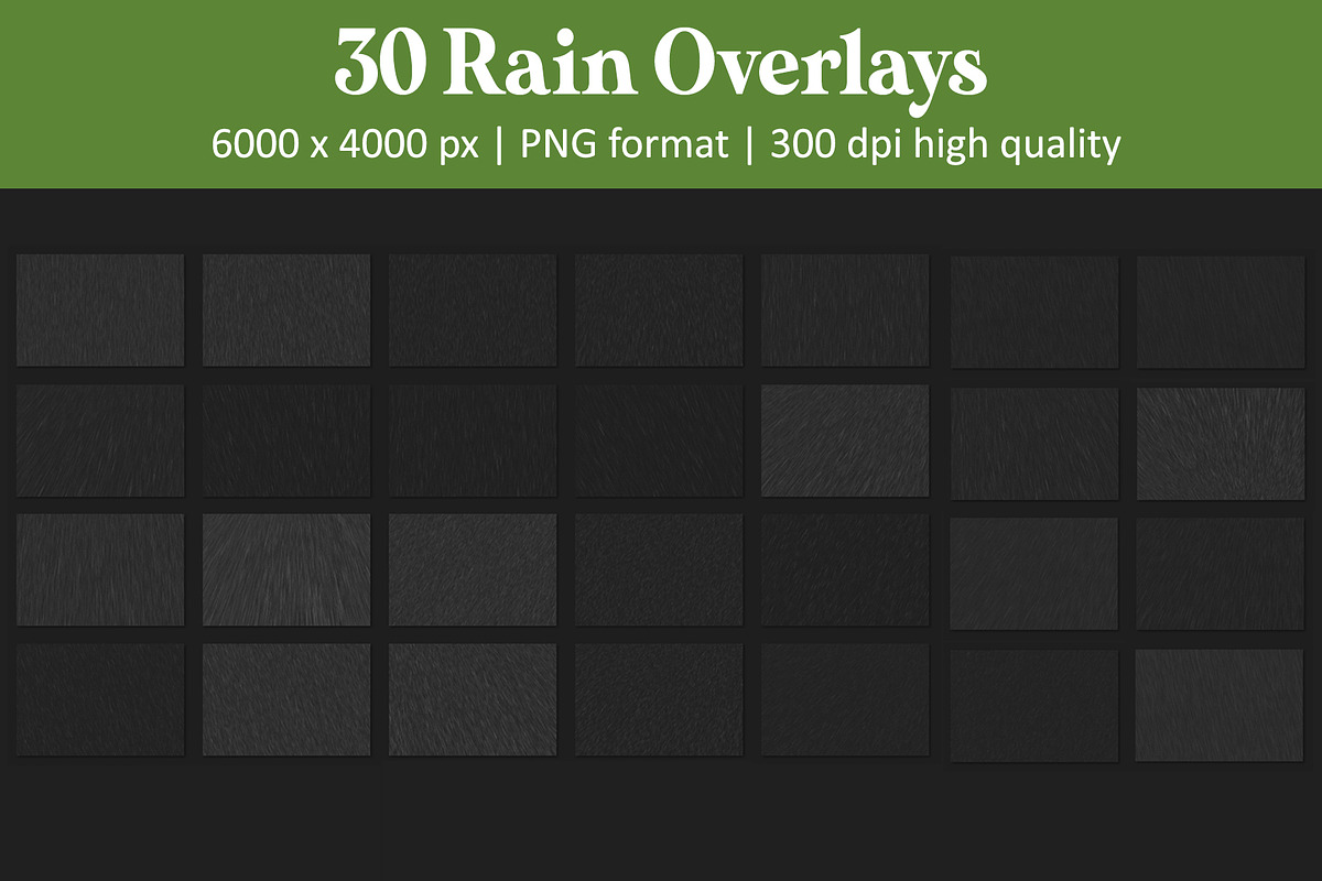 Realistic Rain Overlays, an Object Graphic by DreamyOverlay (Photo 5 of 7)