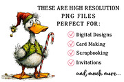 Whimsical Christmas Duck Clipart, an Illustration by OK Design (Thumbnail 6 of 6)