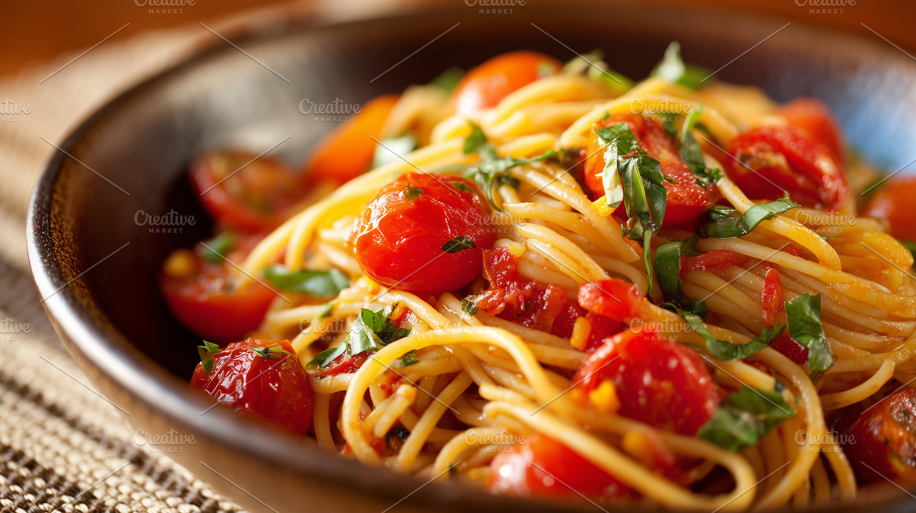 Close up on spaghetti with cherry, a Food & Drink Photo by MistyDay