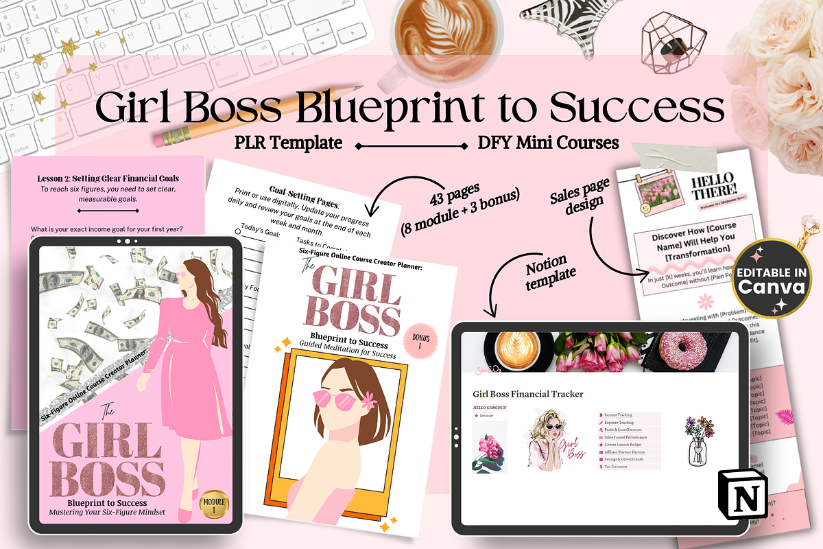 The Girl Boss Blueprint to Success, a Templates & Theme by bellaROSEworkshop (Photo 1 of 10)