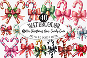 litter Christmas Bow Candy Cane, an Illustration by Designking (Thumbnail 1 of 5)