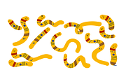 Cute Worm Illustration Set, an Animal Illustration by The Journey Atelier (Thumbnail 4 of 8)