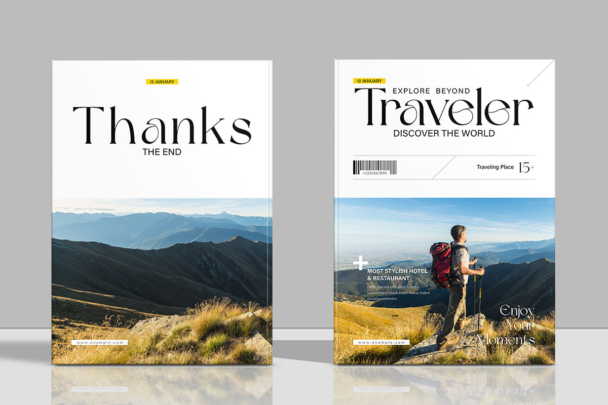 Travel Magazine Layout Template, a Magazine Template by Spark_Creative (Photo 10 of 10)