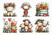Watercolor Farm Clipart Bundle, a Seasonal Illustration by Craft Nest (Thumbnail 5 of 6)