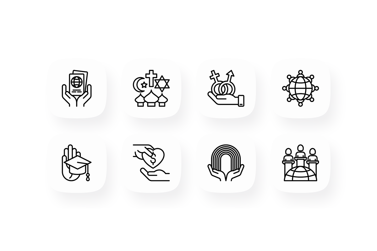 Tolerance 16 Thin Line Icons Set, a Solid Icon by Alex Blogoodf (Photo 2 of 5)