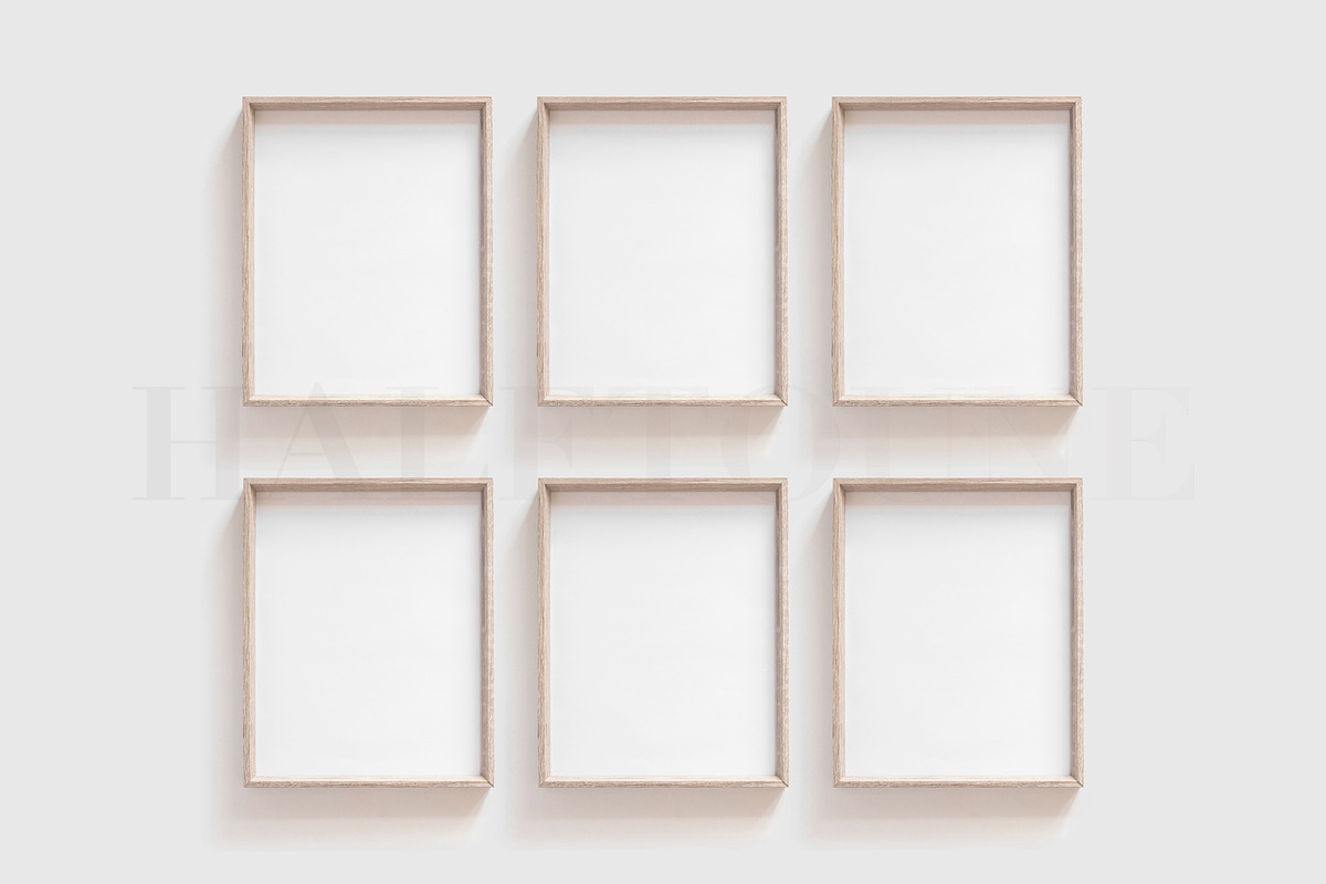 Wooden Frame Mockup Bundle, a Print Template by HALFTOUNE (Photo 6 of 6)