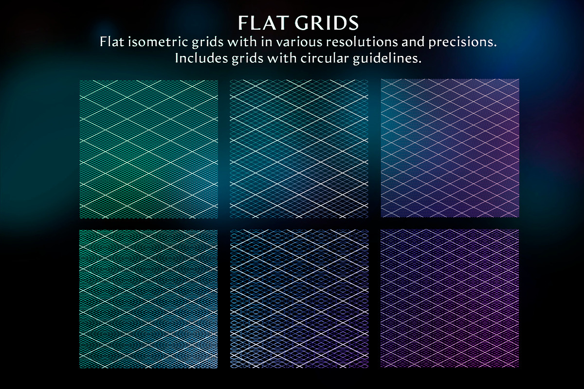 160 Isometric Guides (PNG, Brushes), a Brush Add-On by xresch (Photo 3 of 14)