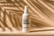 Amber Pump Bottle Mockup, a Packaging Mockup by GenesisCreativeCo (Thumbnail 1 of 2)