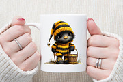 Cute Bee Gnome - Honey Bee Clipart, an Illustration by Sublimation Artist (Thumbnail 5 of 6)