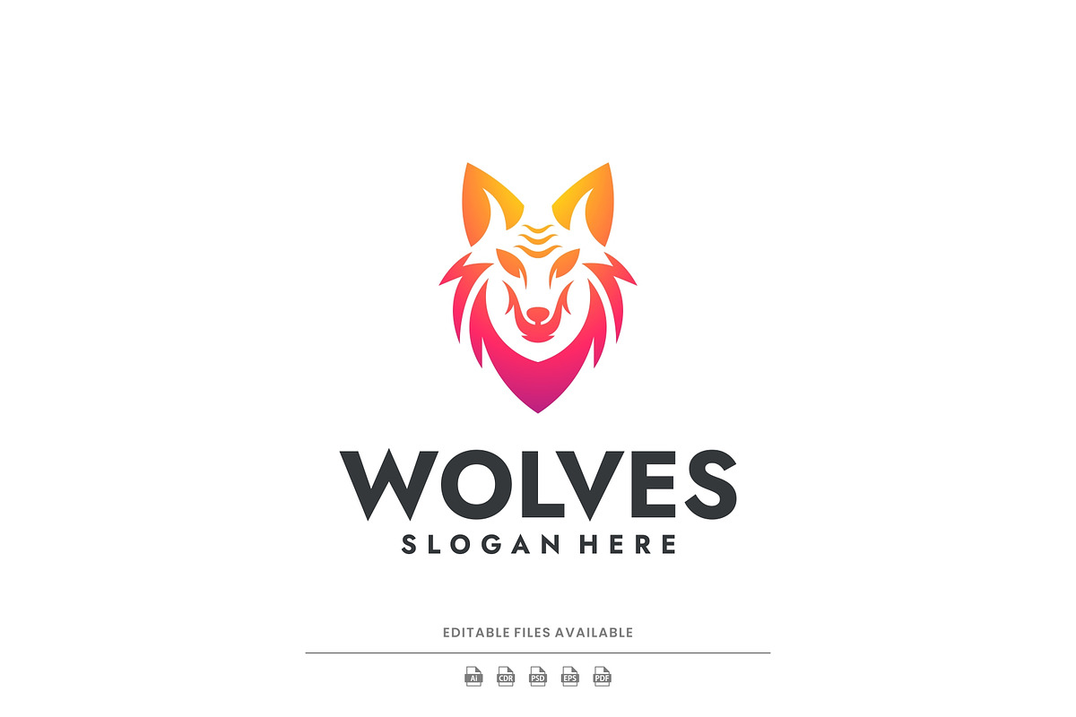 Modern Gradient Wolves Logo Design, a Branding & Logo Template by Artnivora.Std (Photo 1 of 4)