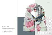 13x103cm Chiffon Silk Scarf Mockup, a Mask Mockup by creatsy5 (Thumbnail 7 of 9)