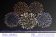 VECTOR GLOWING COLLECTION / BRUSHES, a Background Graphic by Nadin_Lebedeva (Thumbnail 3 of 11)