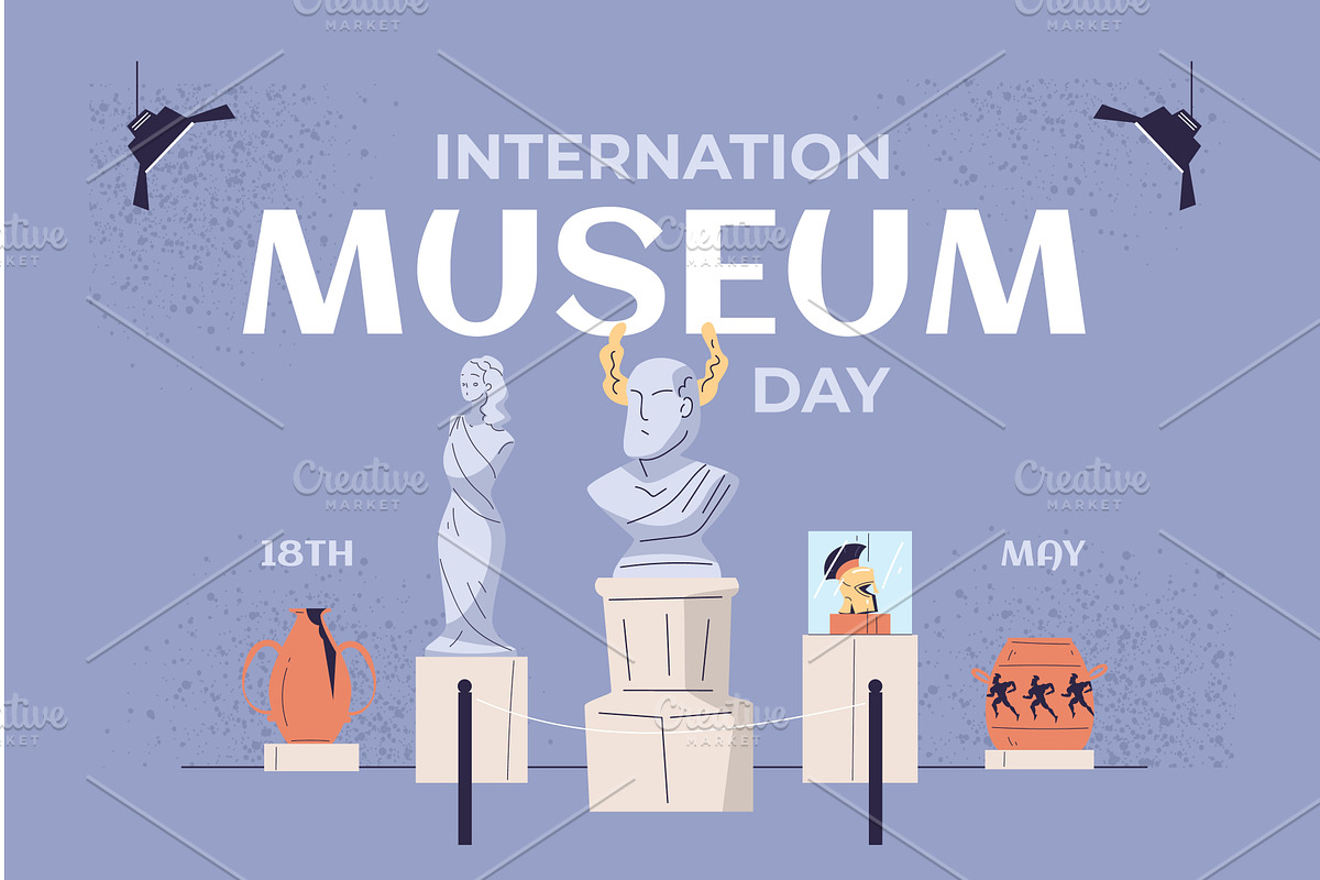 Museum day. Gallery exposition, an Illustration by Stock-Smart-Start