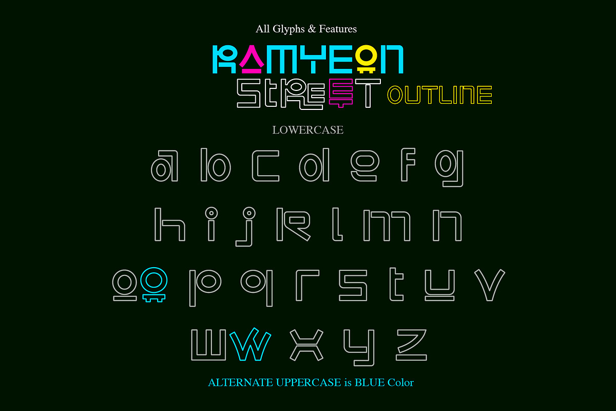 Ramyeon Street, a Symbol Font by BBtypeStudios (Photo 21 of 25)