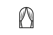 Window Curtain Silhouette Bundle, an Illustration by Creativeshirt (Thumbnail 3 of 51)