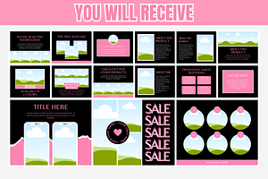 Black Pink Etsy Listing Templates