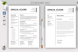 CV Resume Word Docx Template