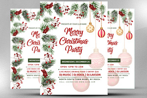 Christmas Party Invitations Template, a Flyer Template by Madhabi Studio