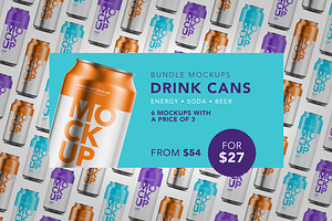 Drink Cans - Bundle Mockup
