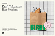 Kraft Takeaway Bag mockup, a Packaging Mockup by mockstar (Thumbnail 1 of 7)