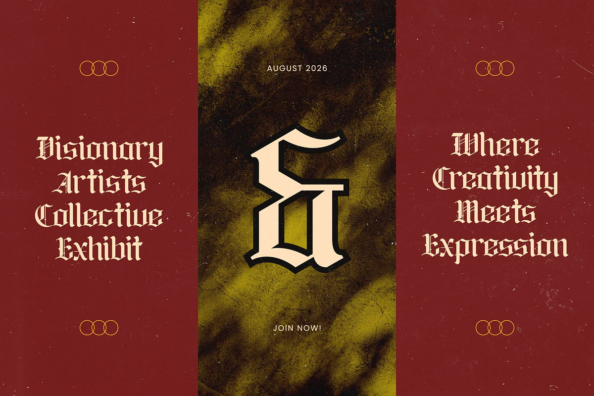 Lionkin Stylish Blackletter Font, a Blackletter Font by timelesstype.co (Photo 2 of 20)