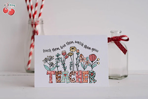 Teach Them Love Them Floral PNG