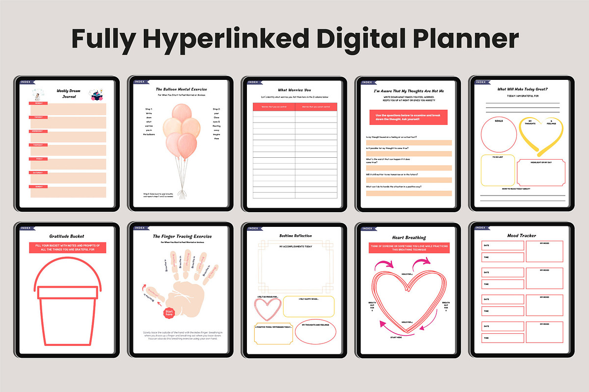 Digital 2025 CBT Anxiety Workbook, a Stationery Template by Designmela01 (Photo 2 of 11)