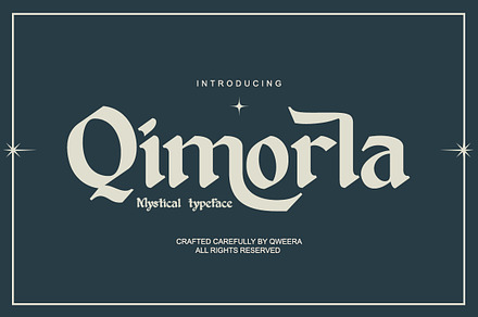 Qimorla – Blackletter Typeface, a Serif Font by Qweera Studio
