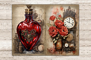 Victorian Valentine Day Junk Journal, a Decorative Illustration by GlamArtZhanna (Thumbnail 3 of 9)