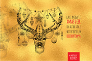 Xmas deer with decorations, a Decorative Illustration by AnastasiaFears (Thumbnail 1 of 4)