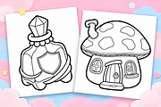 Fairytale Coloring Pages Vol. 4, an Object Illustration by Inkivelle Studio (Thumbnail 2 of 3)