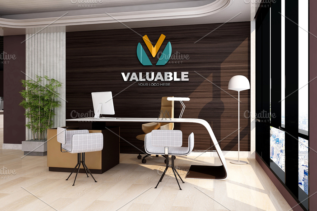 PSD Office Interior Wall Mockup, a Product Mockup by Ayy (Photo 17 of 17)