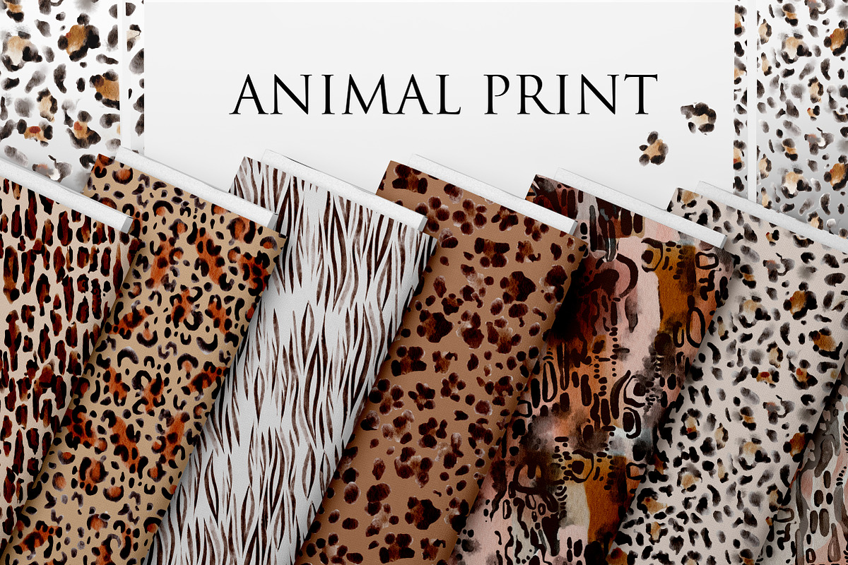 Watercolor Animal Print, a Pattern Graphic by Knopazyzy (Photo 1 of 8)