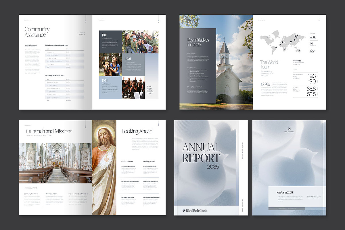 Church Annual Report Template, a Brochure Template by BrandPacks (Photo 4 of 6)
