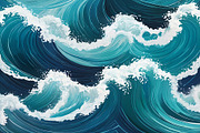 Ocean Waves, a Decorative Illustration by h.utomo (Thumbnail 14 of 31)