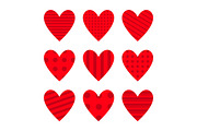 Pink and red heart icon set., a Decorative Illustration by Worldofvector (Thumbnail 2 of 2)
