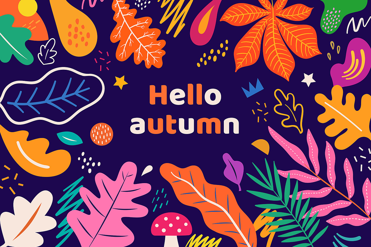 Autumn playful collection, a Seasonal Illustration by MoleskoStudio (Photo 1 of 16)