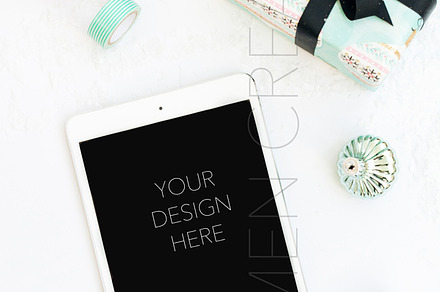 Pastel Holiday iPad Mockup
